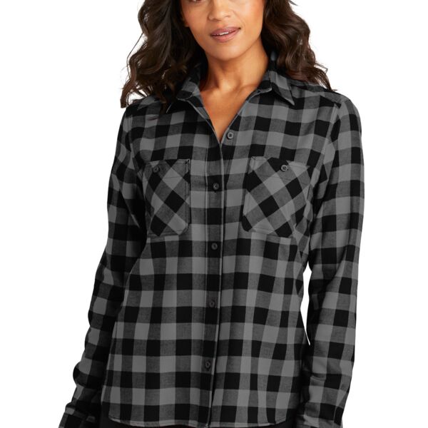 Ladies Plaid Flannel Shirt Thumbnail