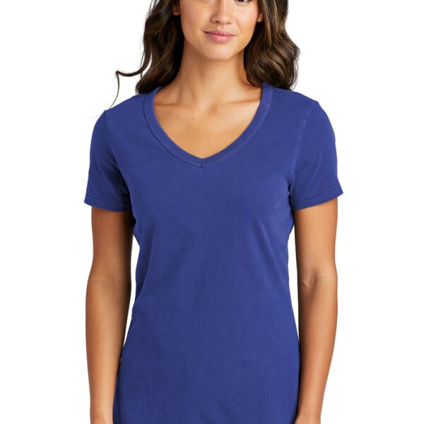 Ladies Beach Wash ® Garment Dyed V Neck Tee Thumbnail
